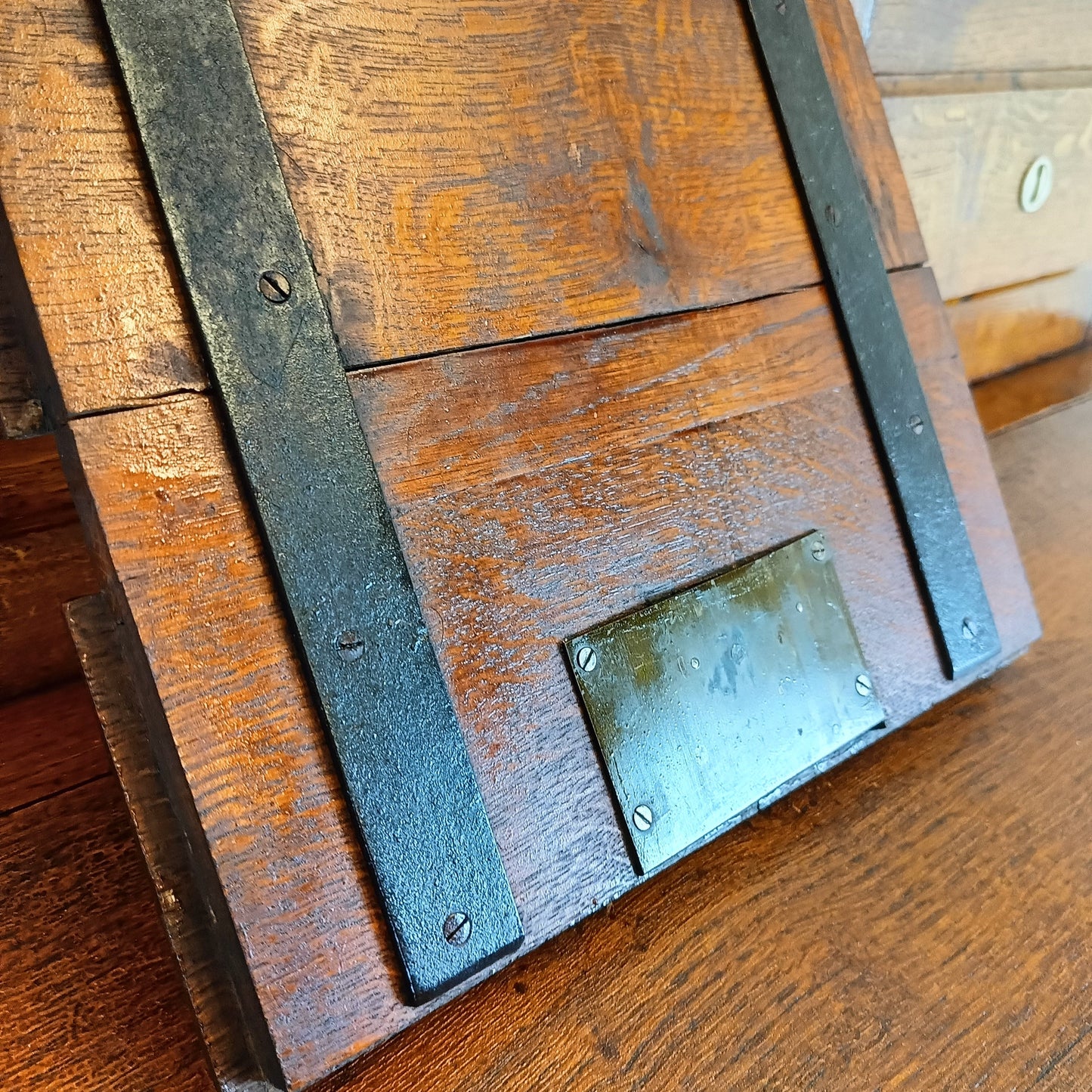 Stunning Antique One Of A Kind Notary Desk With Working Safe Bell Stunning Antique One Of A Kind Notary Desk With Working Safe Bell