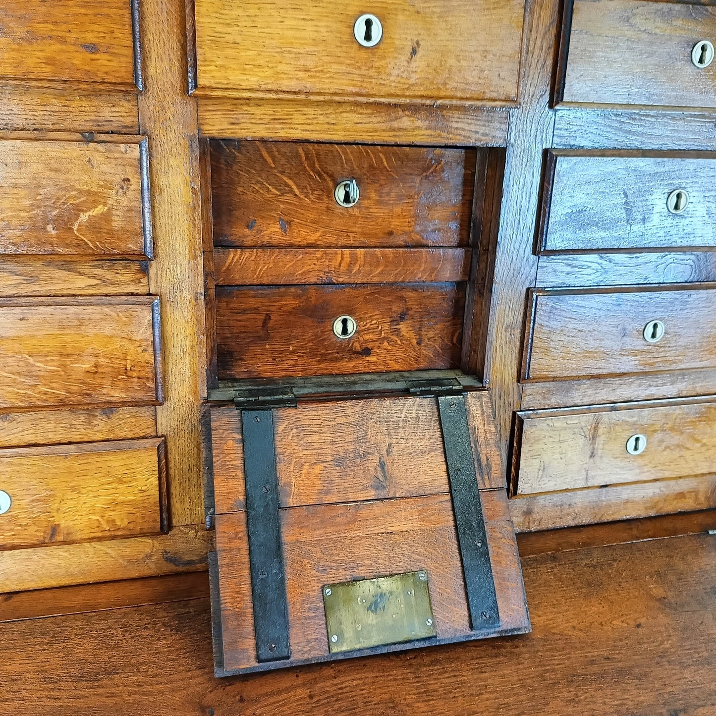 Stunning Antique One Of A Kind Notary Desk With Working Safe Bell Stunning Antique One Of A Kind Notary Desk With Working Safe Bell