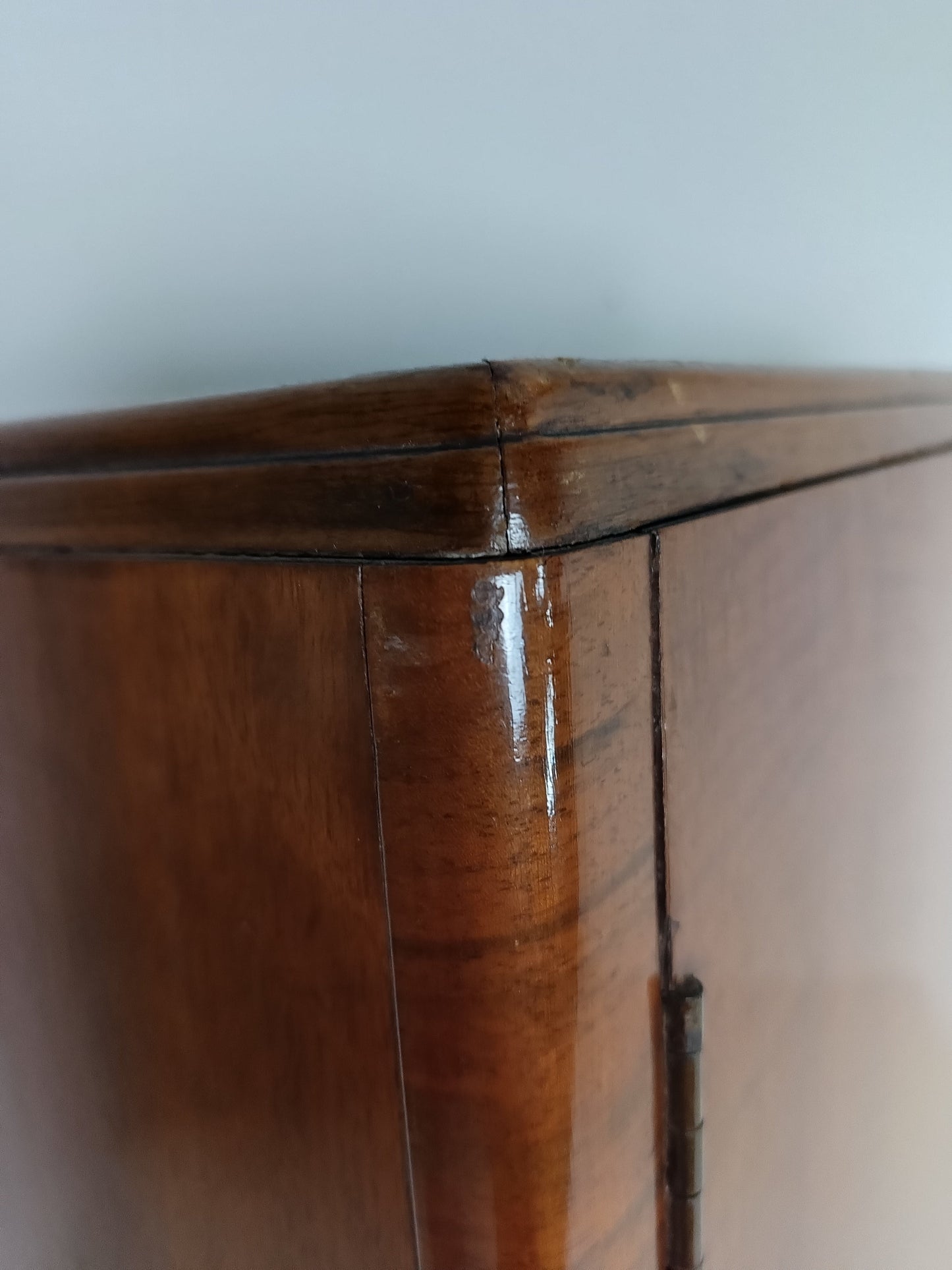 Stunning English Art Deco Burrnut Wardrobe Stunning English Art Deco Burrnut Wardrobe