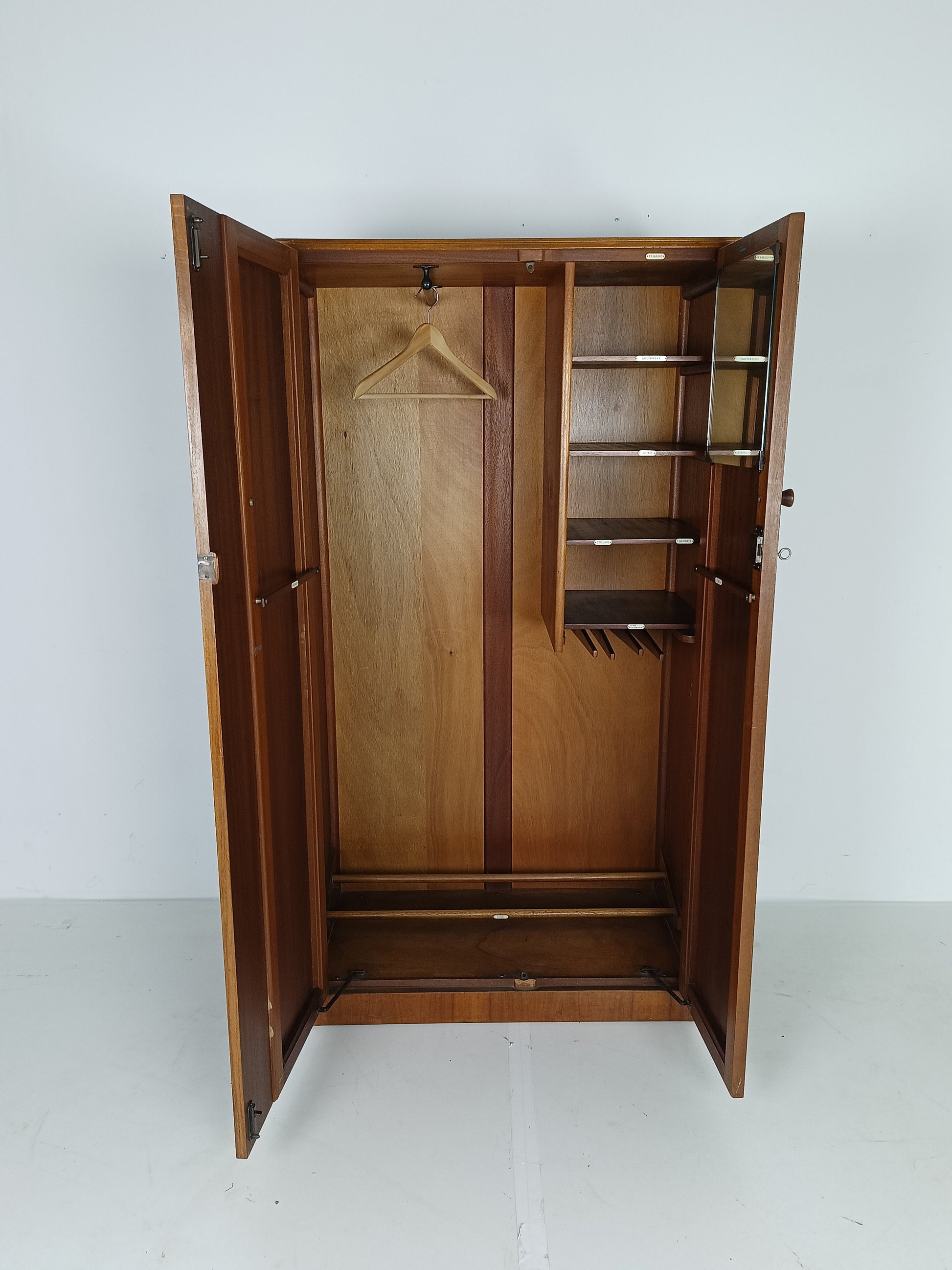 Stunning English Art Deco Burrnut Wardrobe Stunning English Art Deco Burrnut Wardrobe