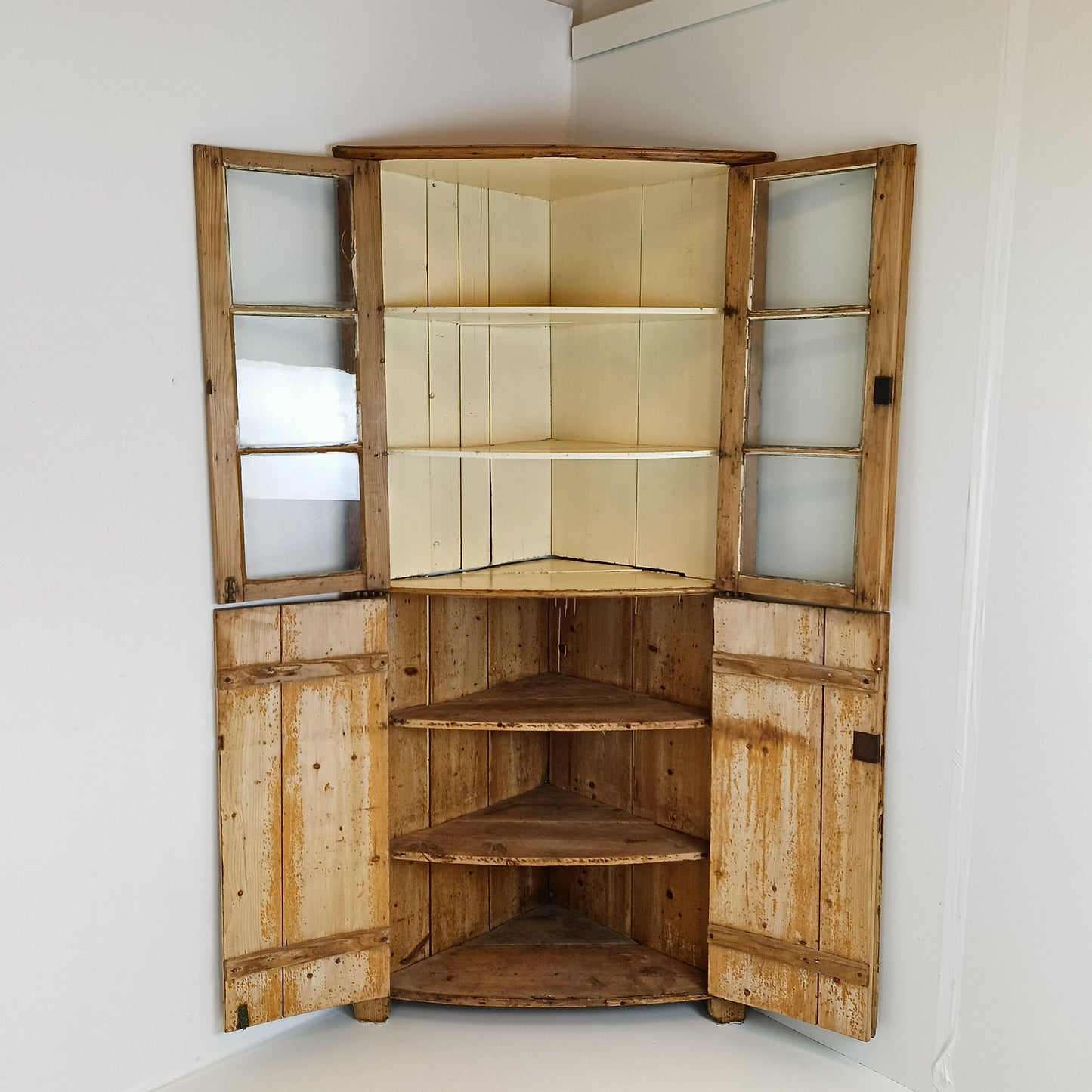 Unique Antique Pine Corner Cabinet Unique Antique Pine Corner Cabinet