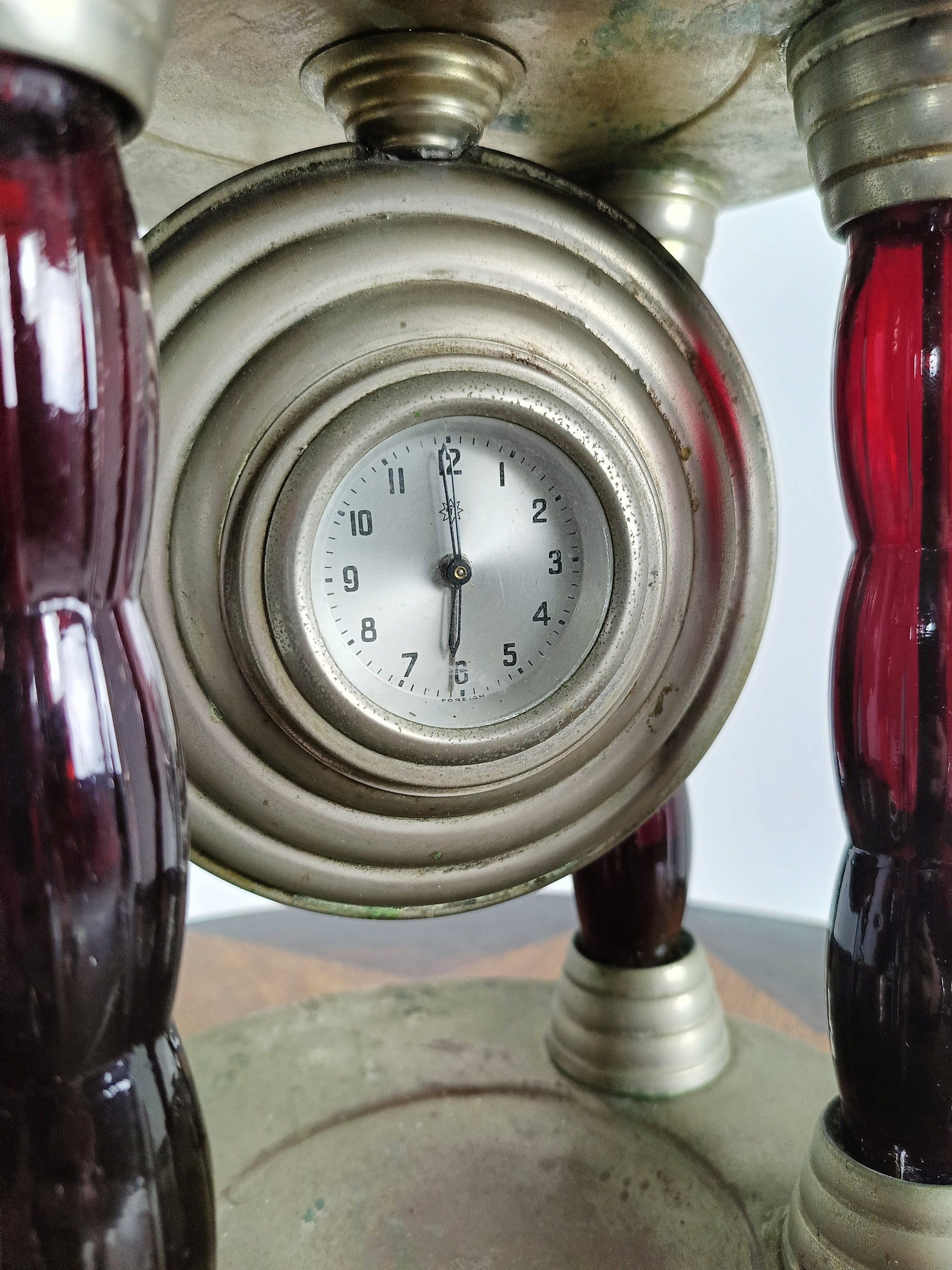 Unique Vintage Tin Lamp With Clockwork Unique Vintage Tin Lamp With Clockwork