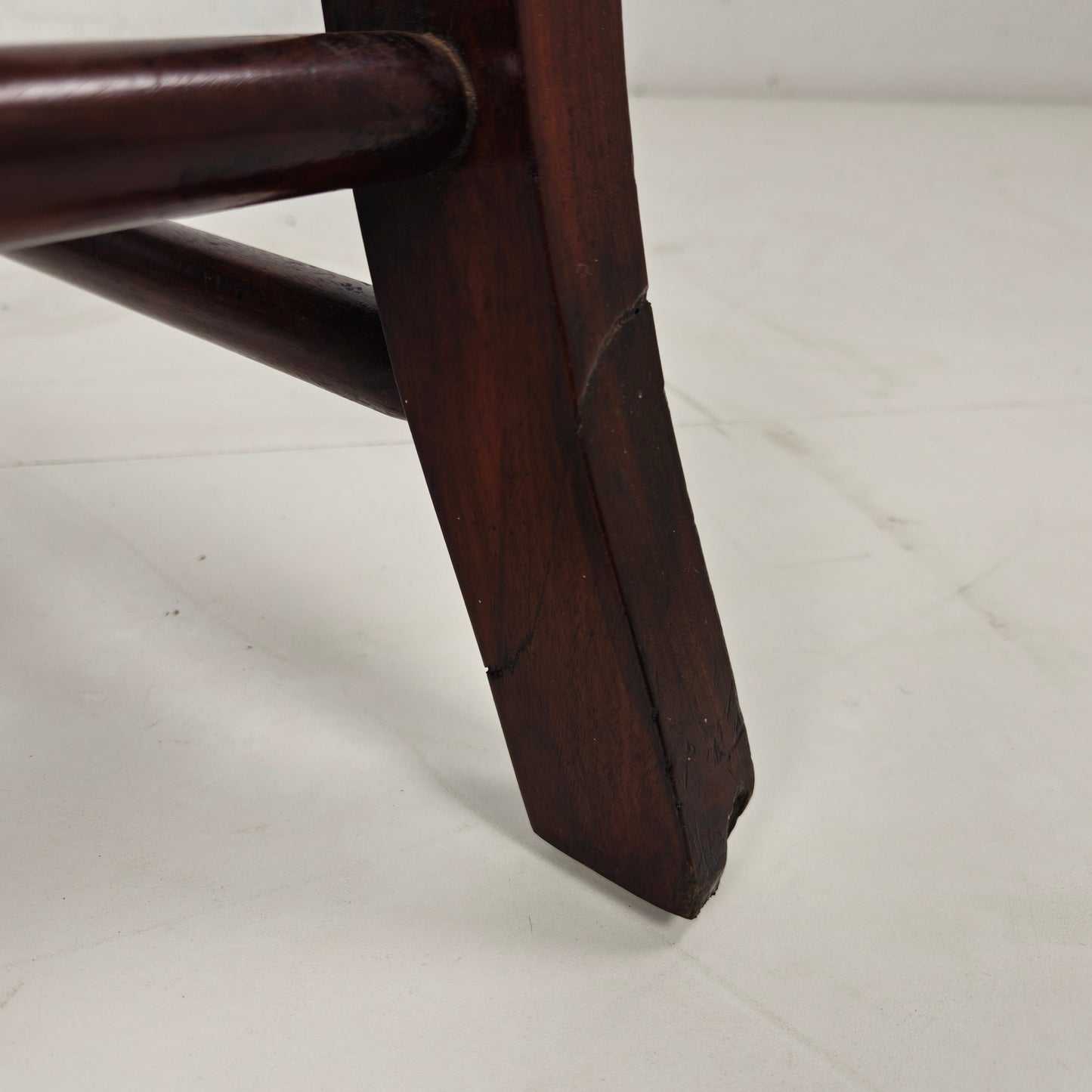 Victorian English Walnut & Leather Library Desk Chair Victorian English Walnut & Leather Library Desk Chair