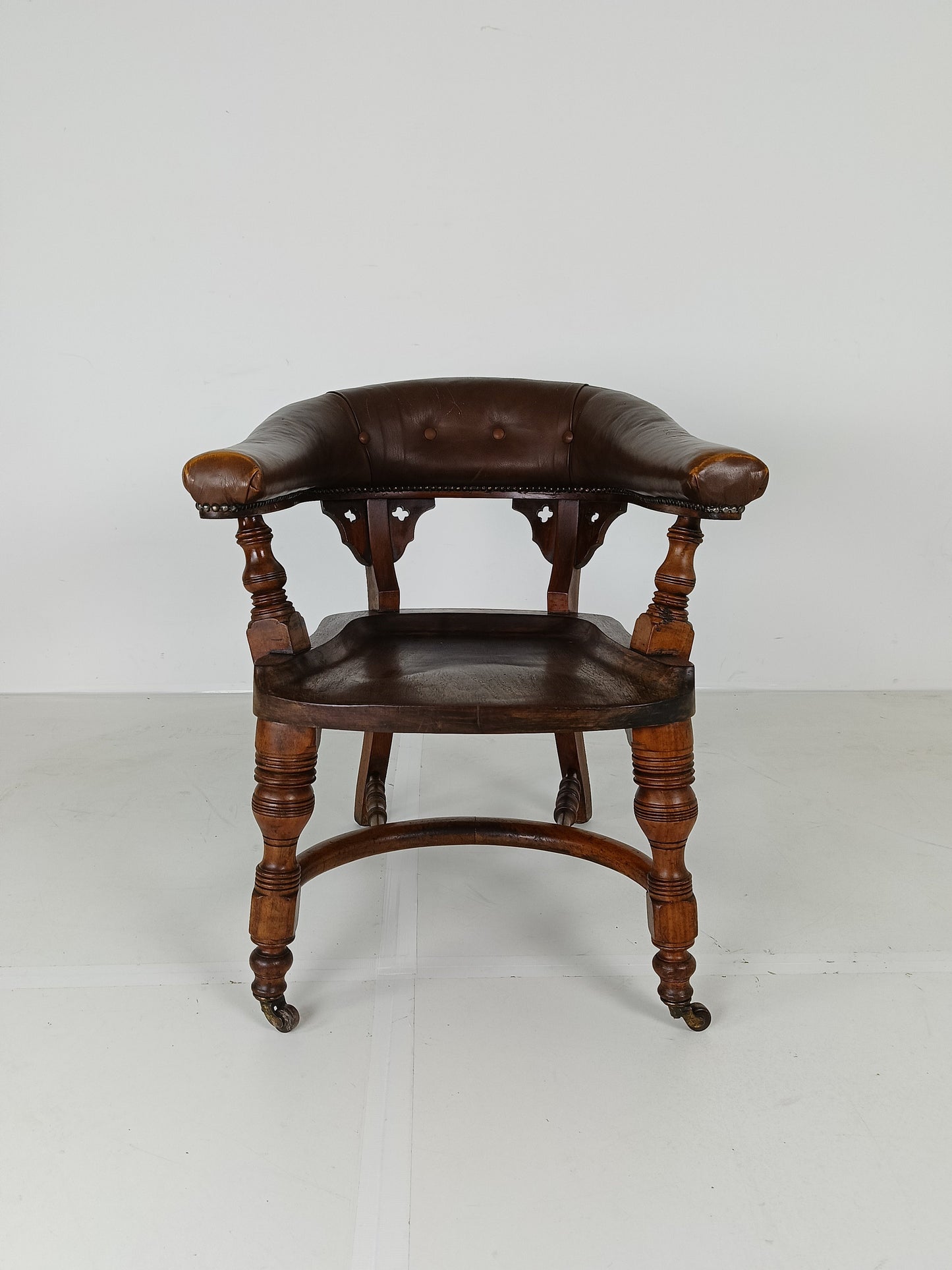 Victorian Mahogany Leather Desk Chair Victorian Mahogany Leather Desk Chair