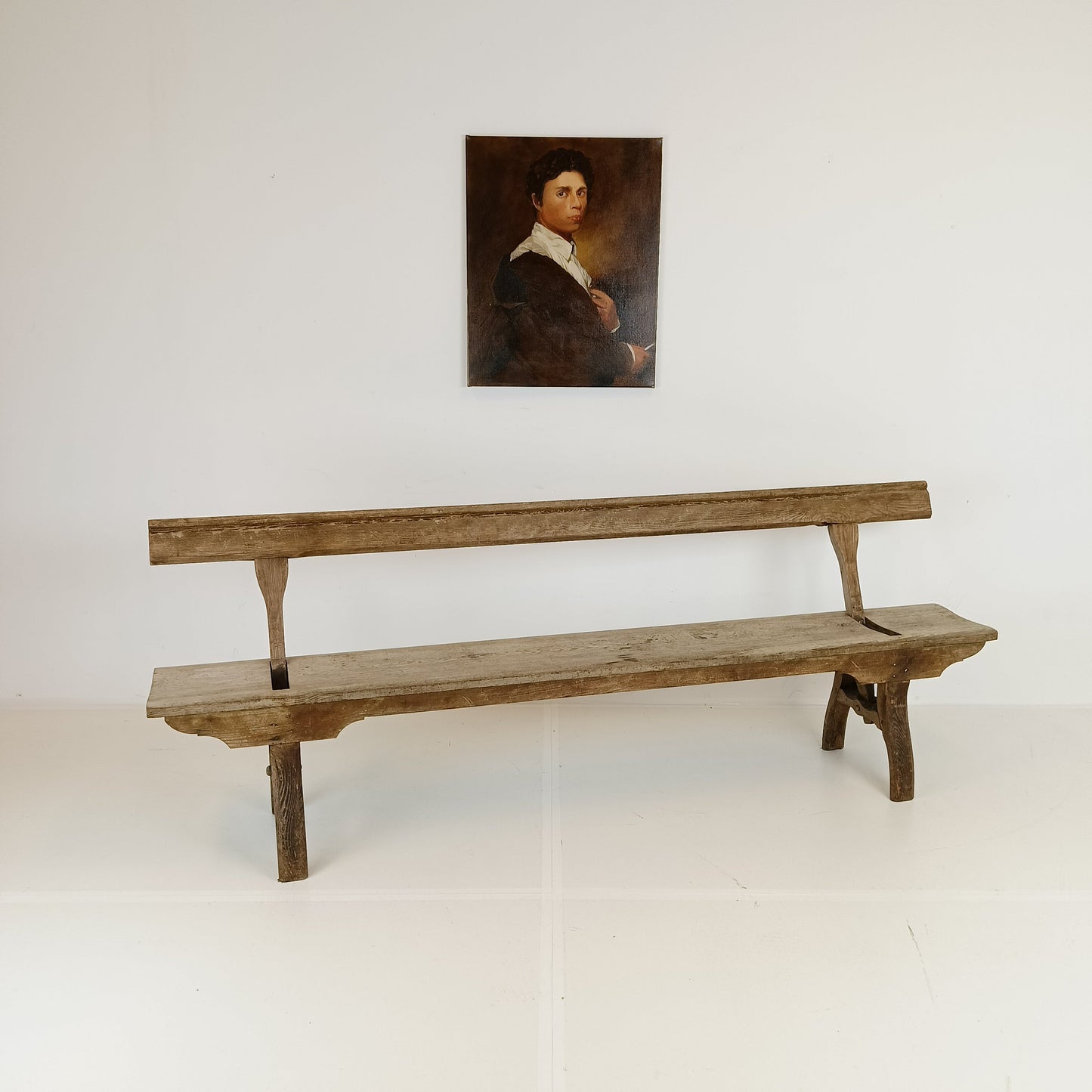 Victorian Pitch Pine long Railway Antique Bench Victorian Pitch Pine long Railway Antique Bench