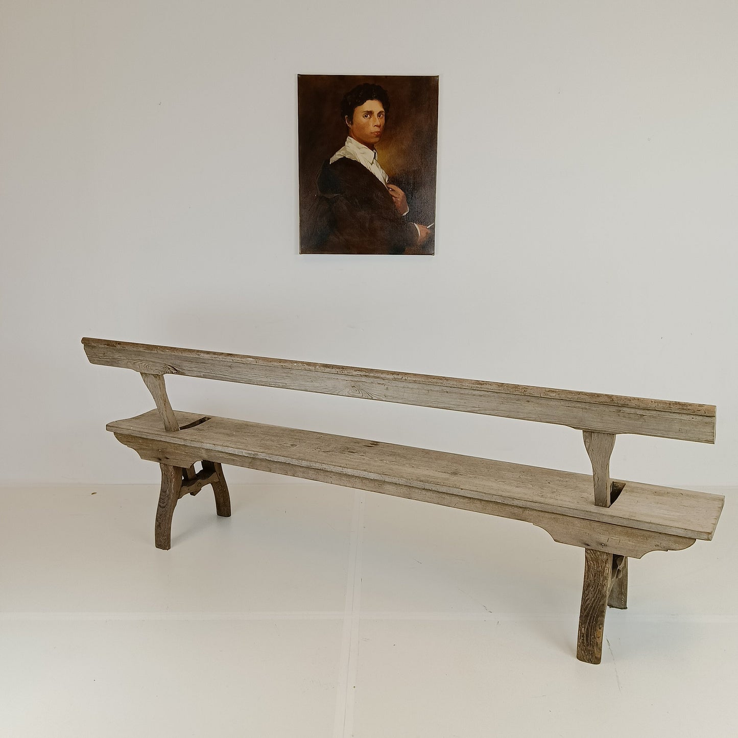 Victorian Pitch Pine long Railway Antique Bench Victorian Pitch Pine long Railway Antique Bench