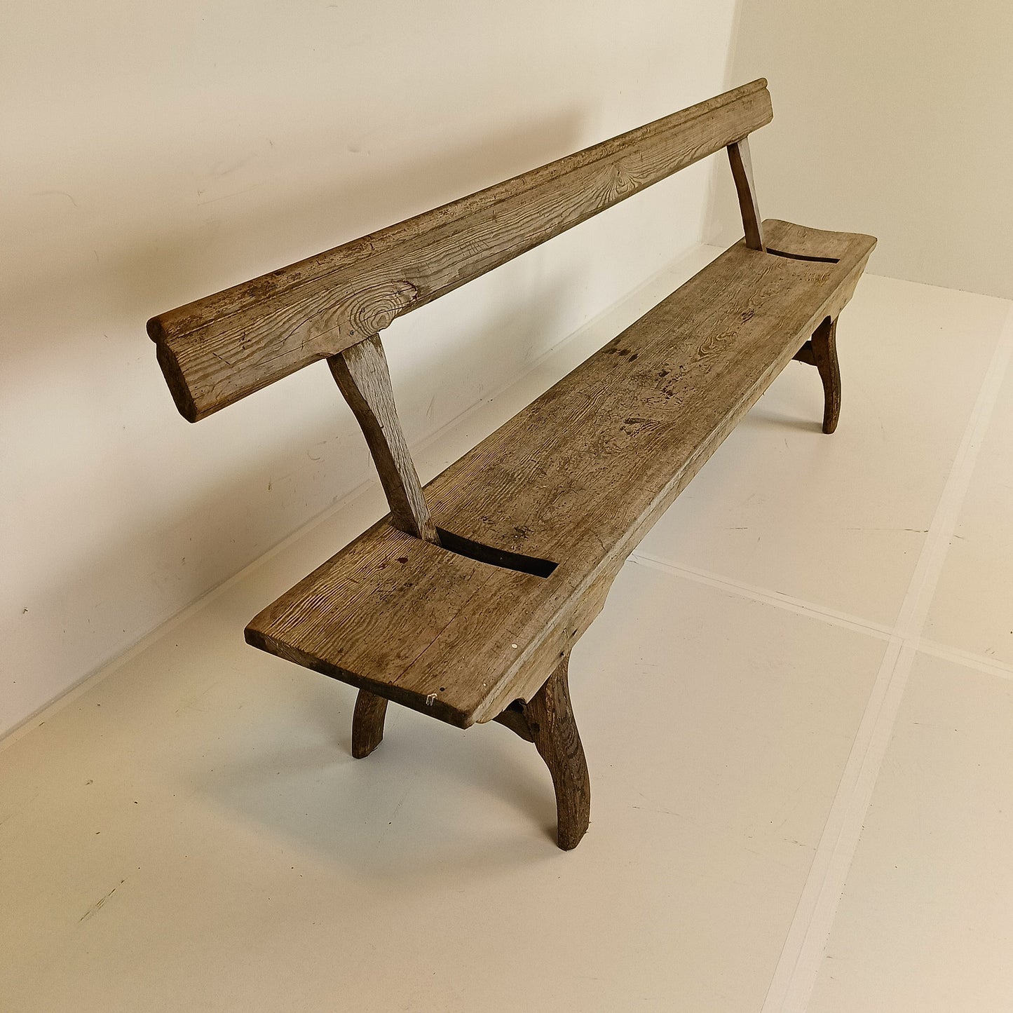 Victorian Pitch Pine long Railway Antique Bench Victorian Pitch Pine long Railway Antique Bench