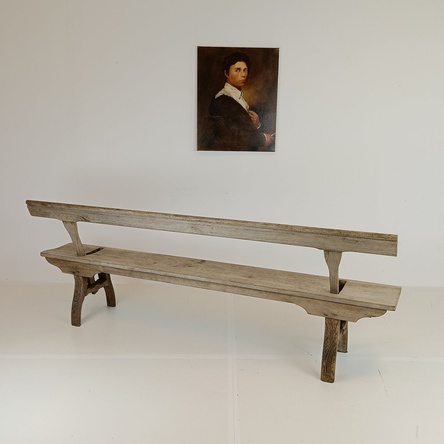 Victorian Pitch Pine long Railway Antique Bench Victorian Pitch Pine long Railway Antique Bench