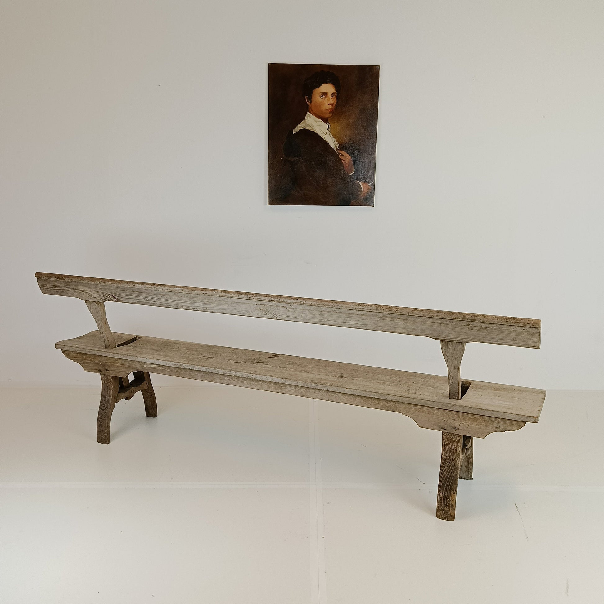 Victorian Pitch Pine long Railway Antique Bench Victorian Pitch Pine long Railway Antique Bench