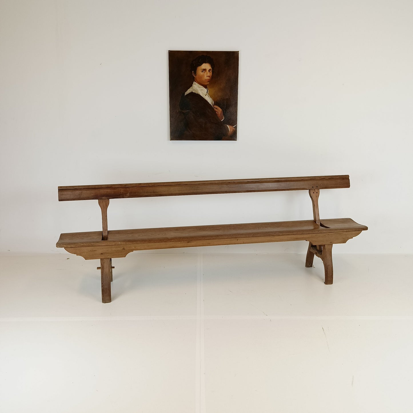 Victorian Pitch Pine long Railway Antique Wooden Bench Victorian Pitch Pine long Railway Antique Wooden Bench