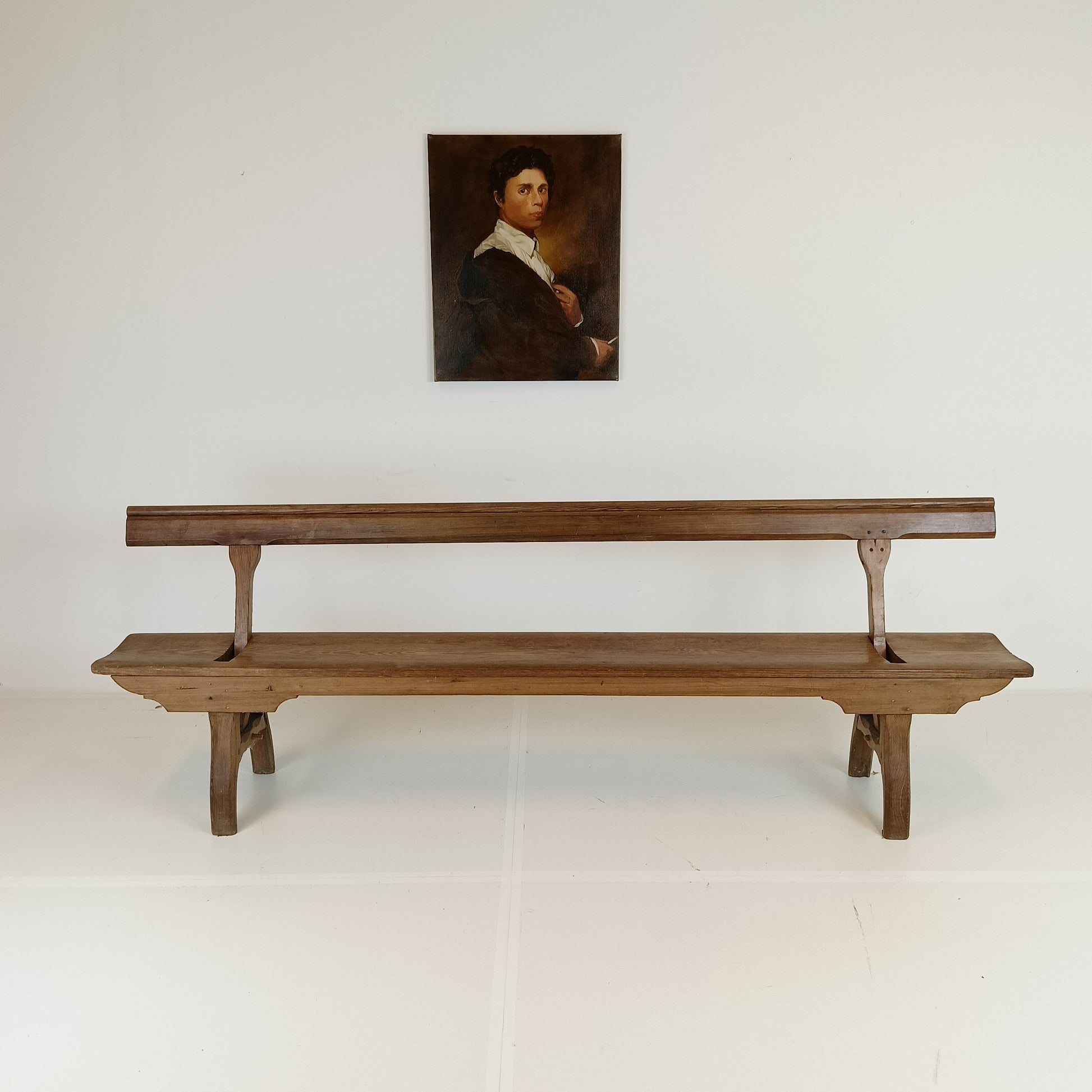 Victorian Pitch Pine long Railway Antique Wooden Bench Victorian Pitch Pine long Railway Antique Wooden Bench
