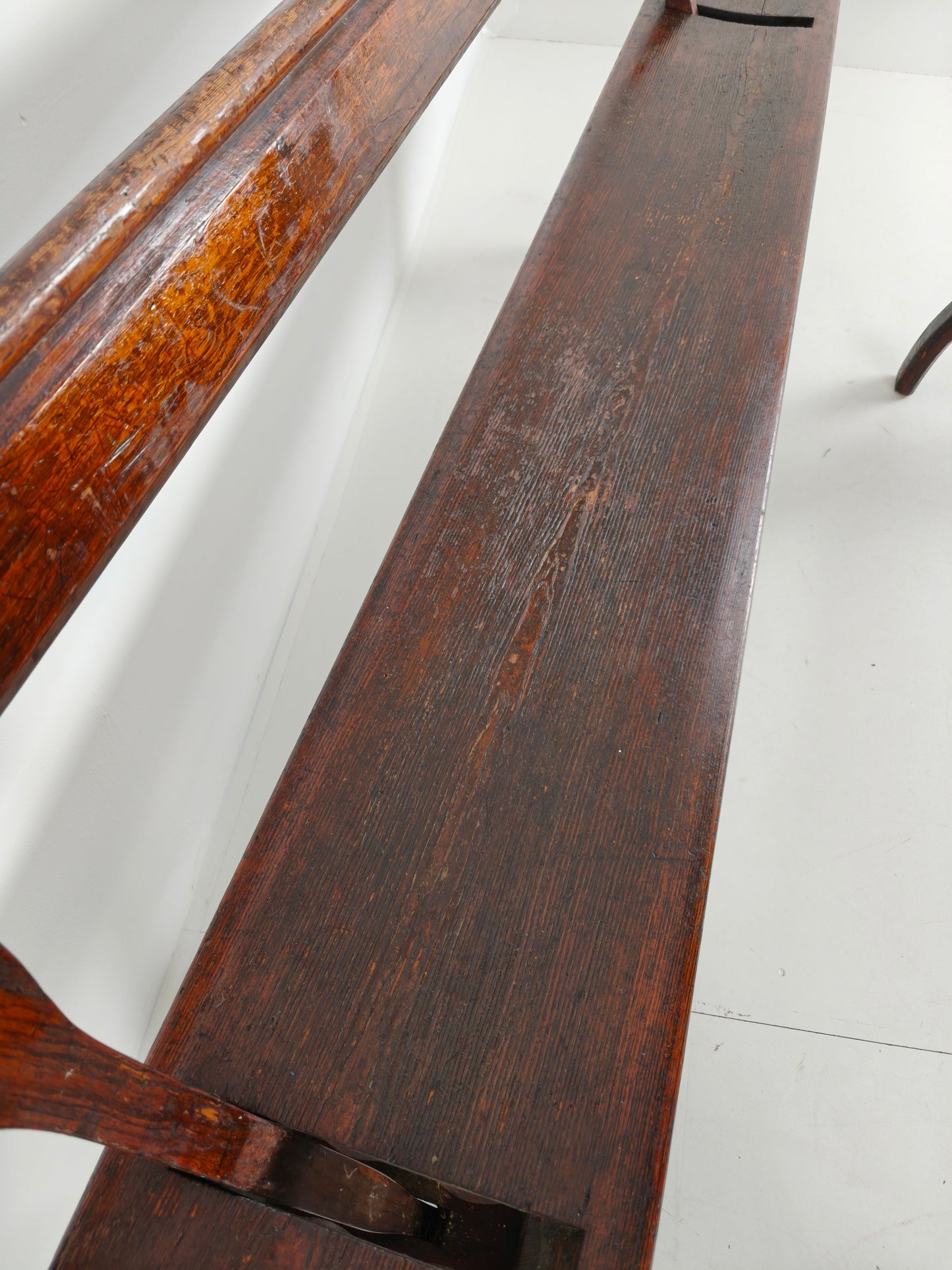 Victorian Pitch Pine Railway Bench – Halstead’s Makers, Todmorden Victorian Pitch Pine Railway Bench – Halstead’s Makers, Todmorden
