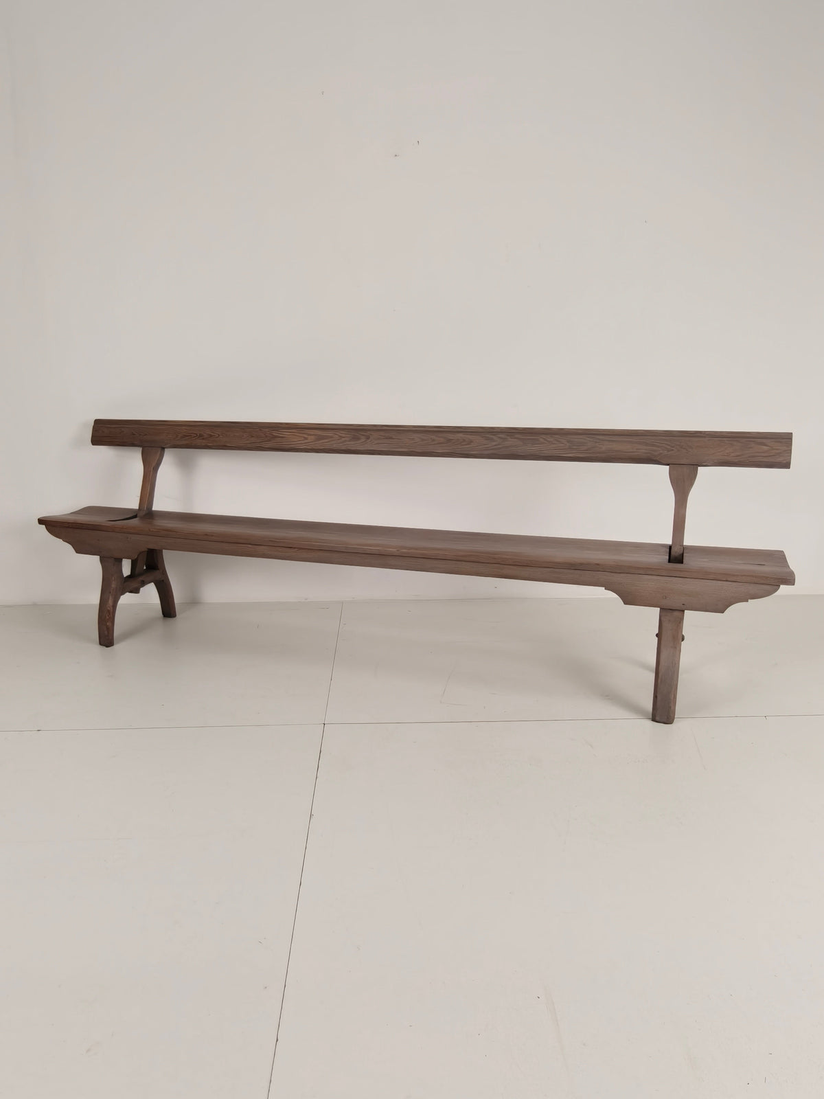 Victorian Pitch Pine Railway Bench – Rare Reversible Backrest Design Victorian Pitch Pine Railway Bench – Rare Reversible Backrest Design