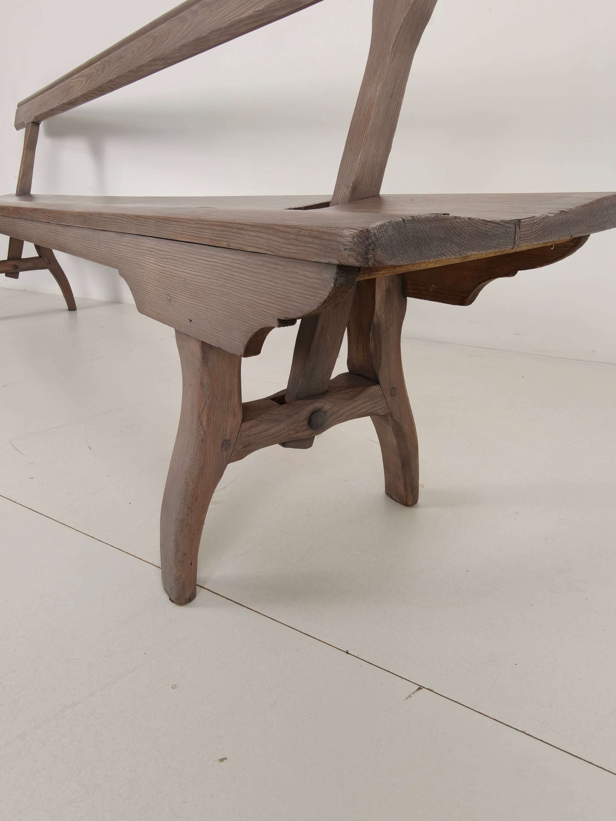 Victorian Pitch Pine Railway Bench – Rare Reversible Backrest Design Victorian Pitch Pine Railway Bench – Rare Reversible Backrest Design