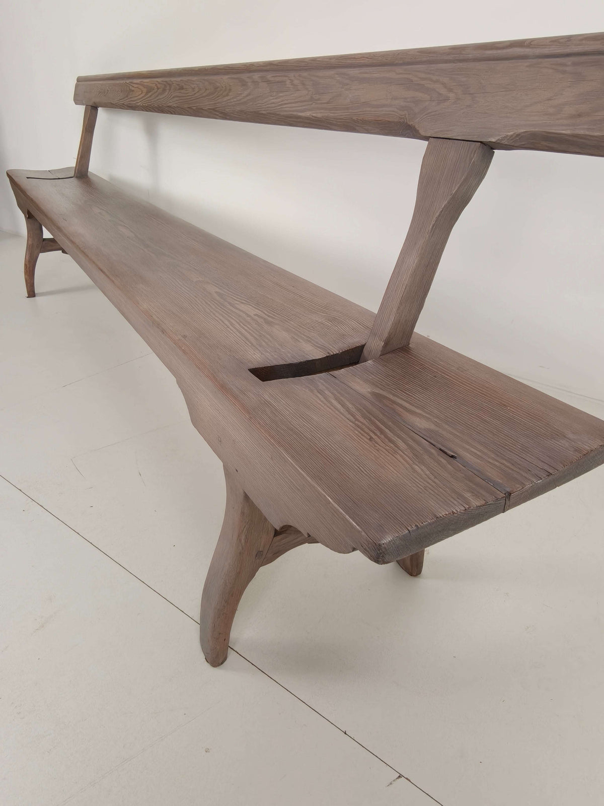 Victorian Pitch Pine Railway Bench – Rare Reversible Backrest Design Victorian Pitch Pine Railway Bench – Rare Reversible Backrest Design