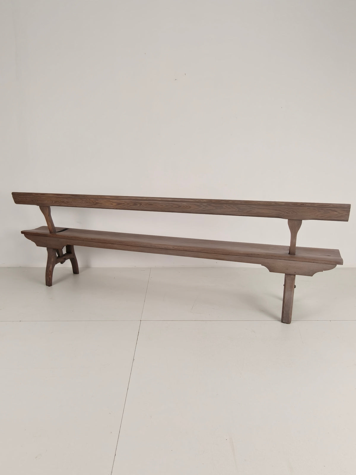 Victorian Pitch Pine Railway Bench – Rare Reversible Backrest Design Victorian Pitch Pine Railway Bench – Rare Reversible Backrest Design