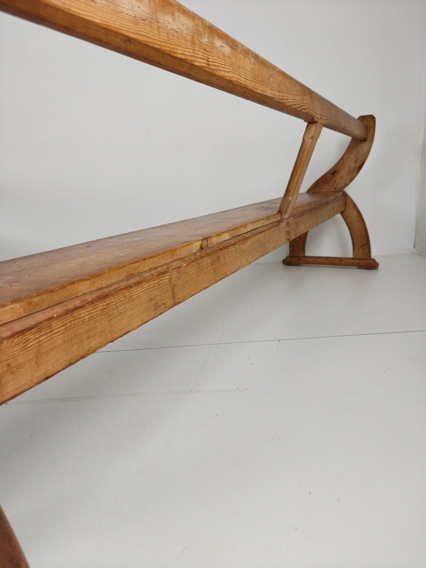 Victorian Pitch Pine School Benches – Circa 1900, England Victorian Pitch Pine School Benches – Circa 1900, England