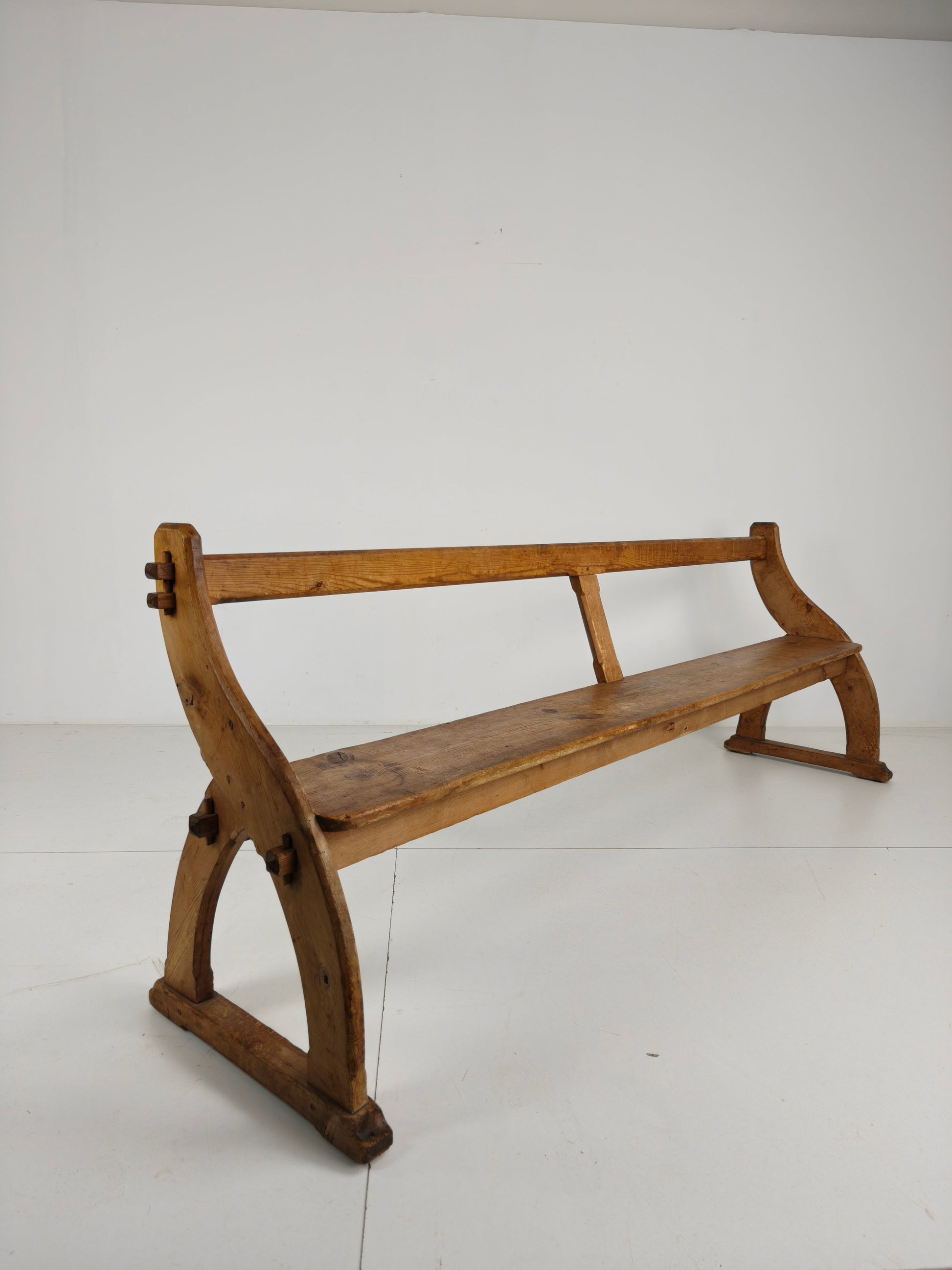 Victorian Pitch Pine School Benches – Circa 1900, England Victorian Pitch Pine School Benches – Circa 1900, England