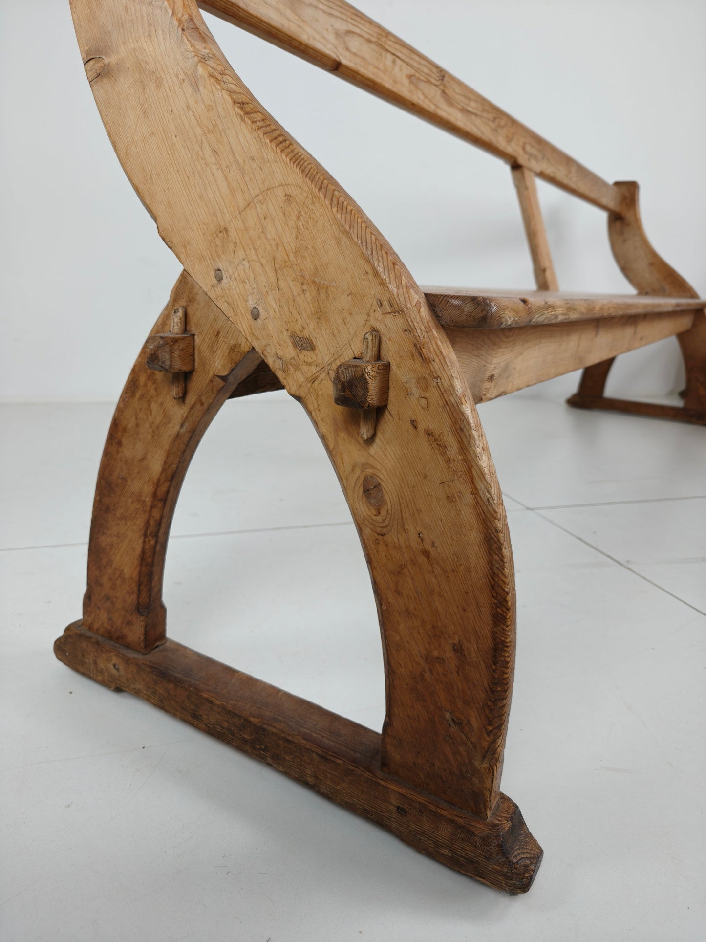Victorian Pitch Pine School Benches – Circa 1900, England Victorian Pitch Pine School Benches – Circa 1900, England