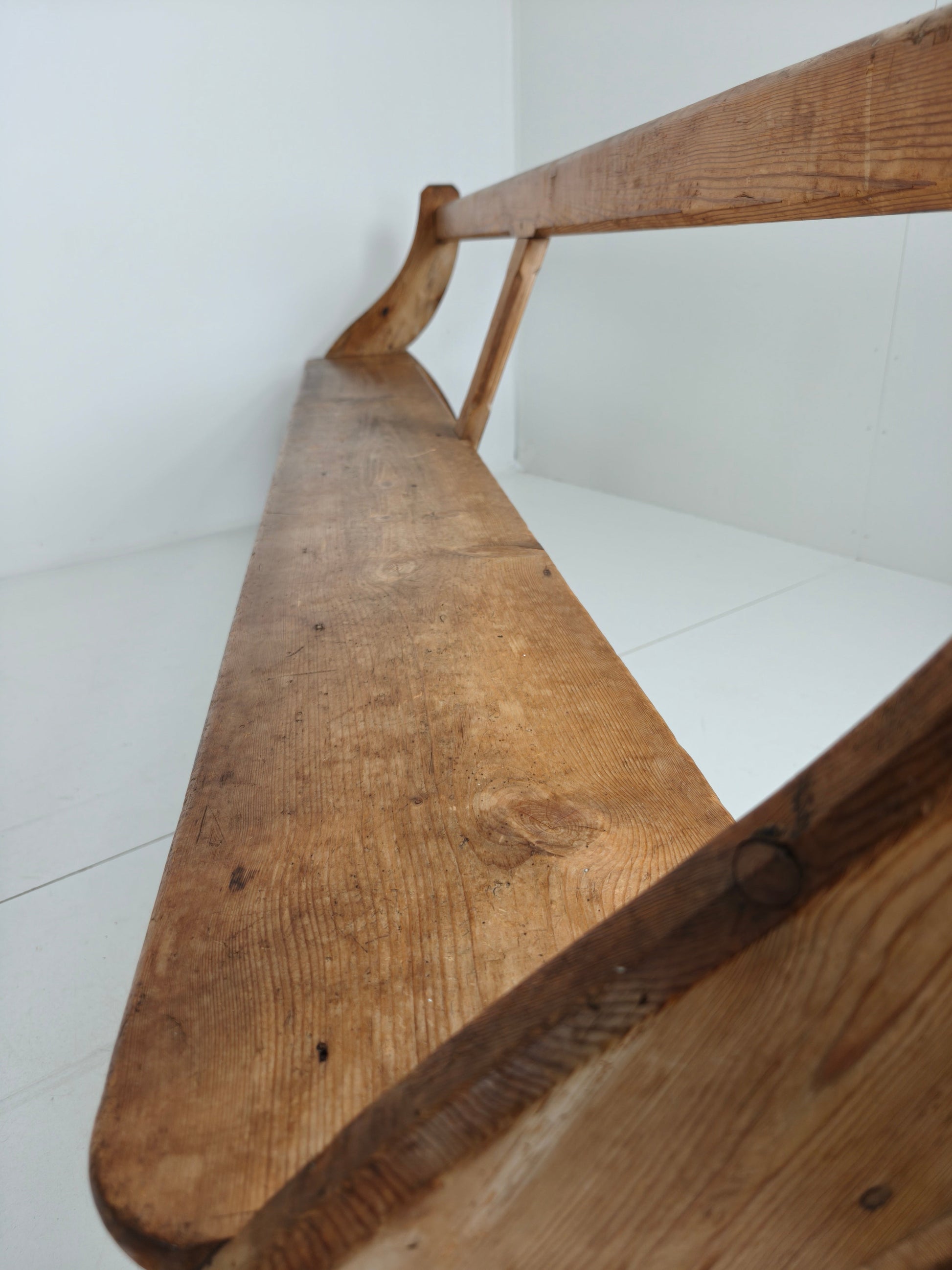 Victorian Pitch Pine School Benches – Circa 1900, England Victorian Pitch Pine School Benches – Circa 1900, England
