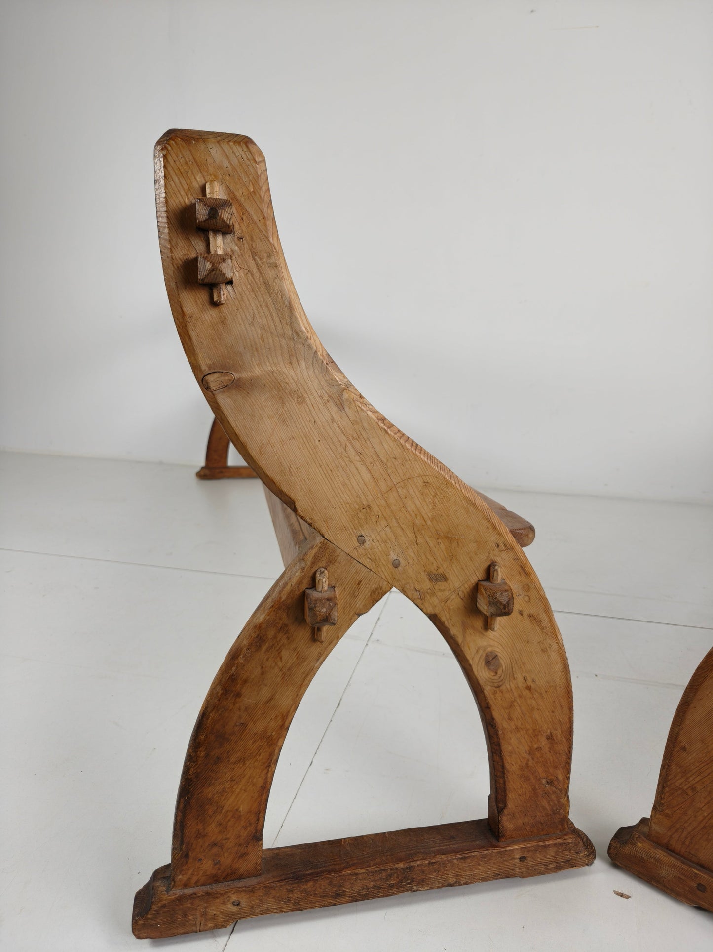 Victorian Pitch Pine School Benches – Circa 1900, England Victorian Pitch Pine School Benches – Circa 1900, England