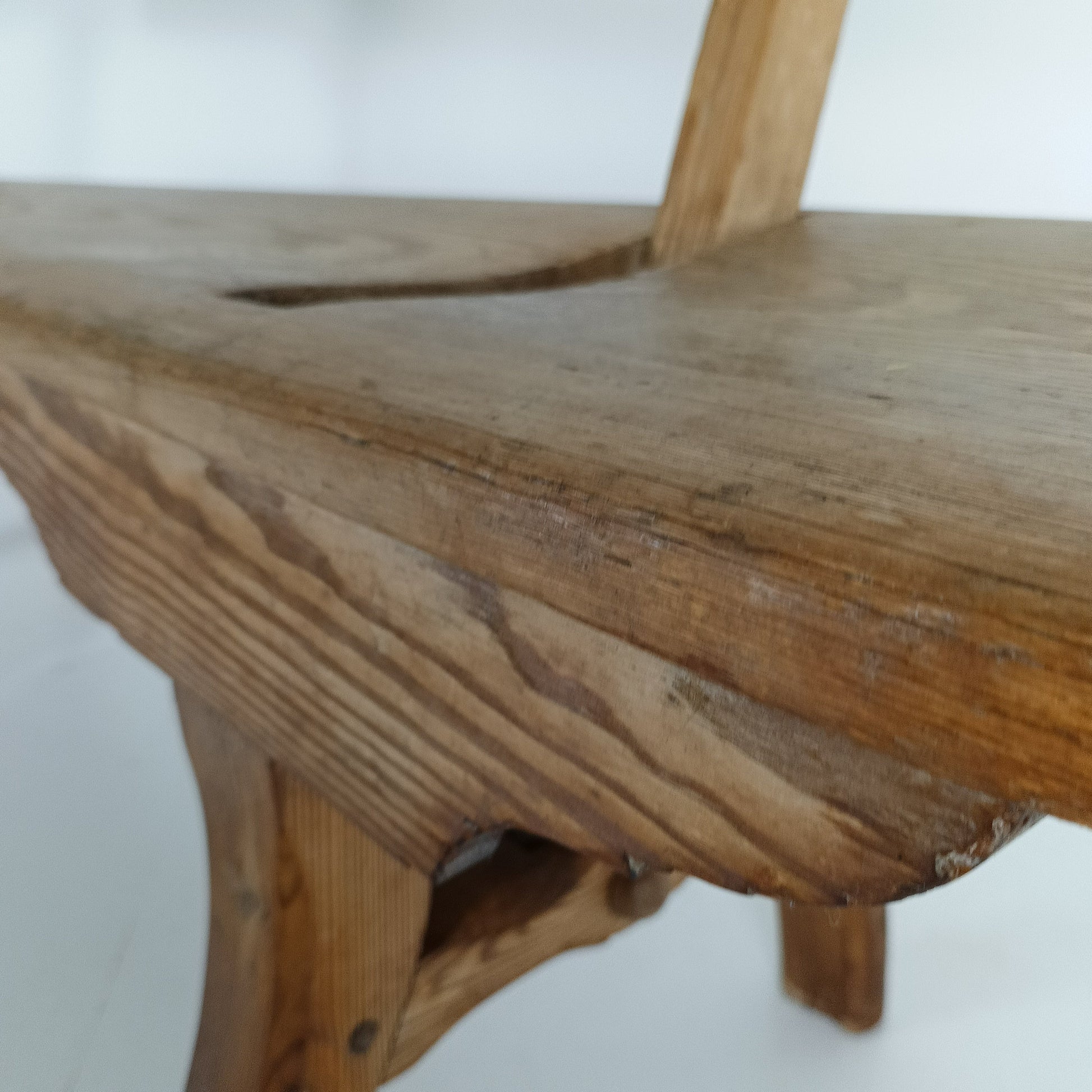 Victorian Pitch Pine Short Railway Antique Bench Victorian Pitch Pine Short Railway Antique Bench