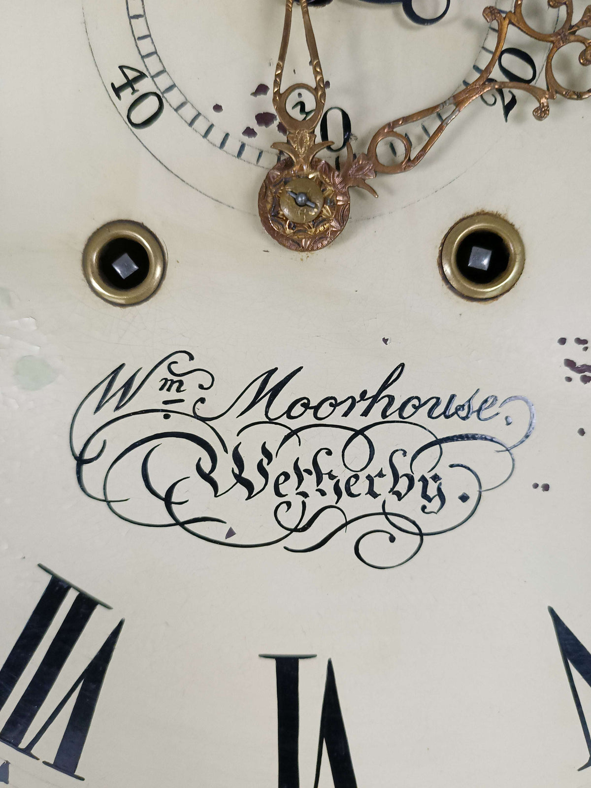 WM House Wetterby Antique Clock 1780 WM House Wetterby Antique Clock 1780