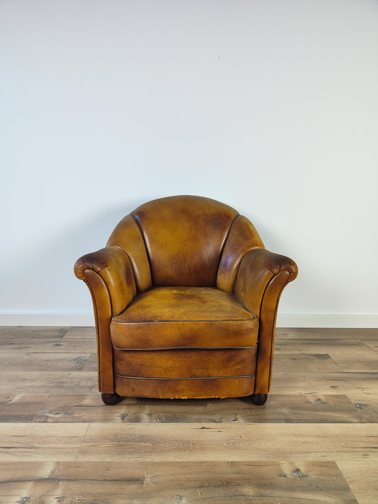 Classic Sheep Leather Club Chair