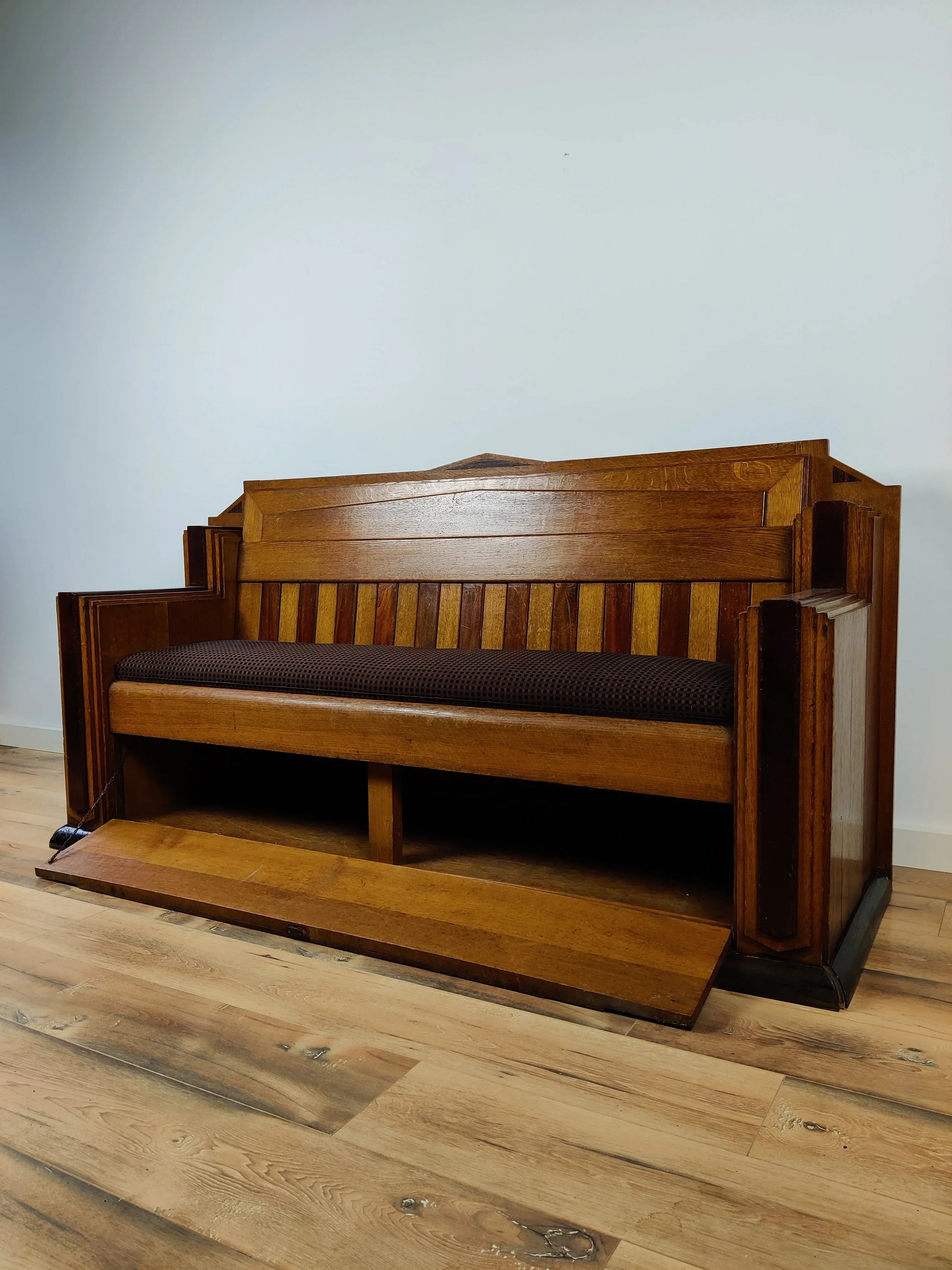 Beautiful Art Deco Bench Amsterdamse school From The 1920's Beautiful Art Deco Bench Amsterdamse school From The 1920's
