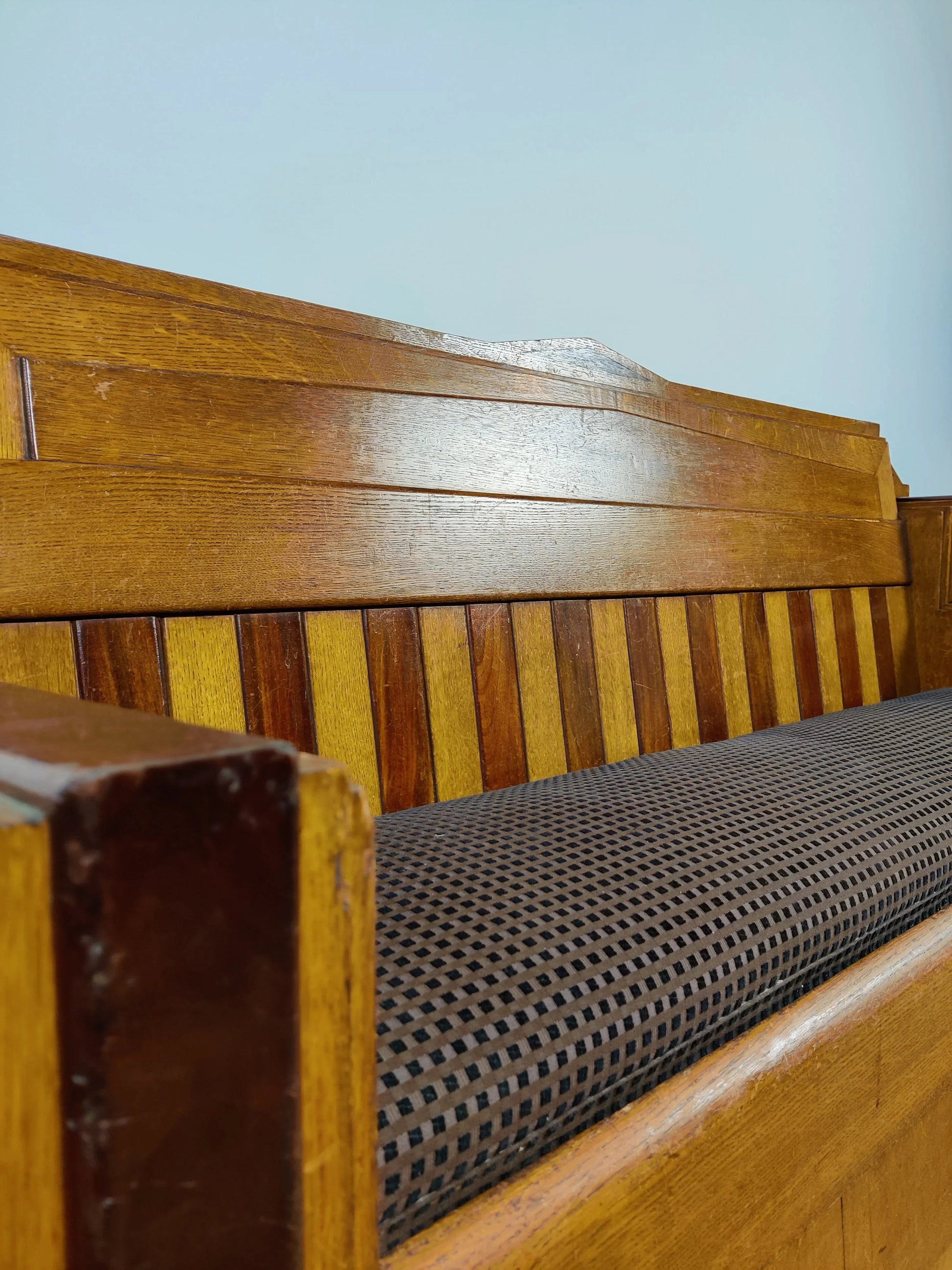 Beautiful Art Deco Bench Amsterdamse school From The 1920's Beautiful Art Deco Bench Amsterdamse school From The 1920's